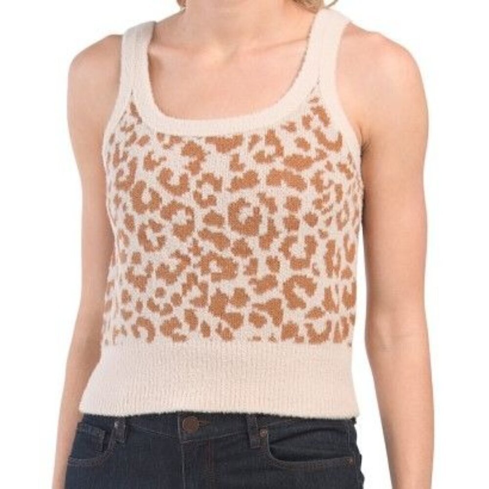 JESSICA SIMPSON Soft Juniors Long Sleeve Eyelash Leopard Twin Set Size S/M - Picture 2 of 3
